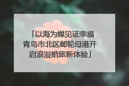 以海为媒见证幸福 青岛市北区邮轮母港开启浪漫婚旅新体验