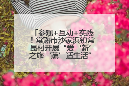 参观+互动+实践！常熟市沙家浜镇常昆村开展“爱‘新’之旅‘蔬’适生活”参观学习活动