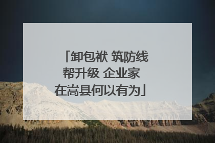 卸包袱 筑防线 帮升级 企业家在嵩县何以有为