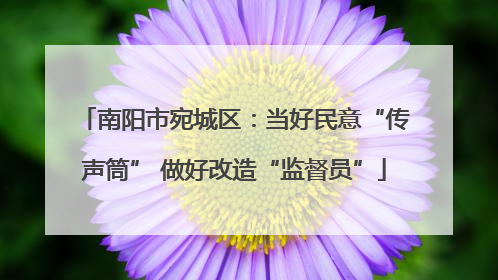 南阳市宛城区：当好民意“传声筒” 做好改造“监督员”