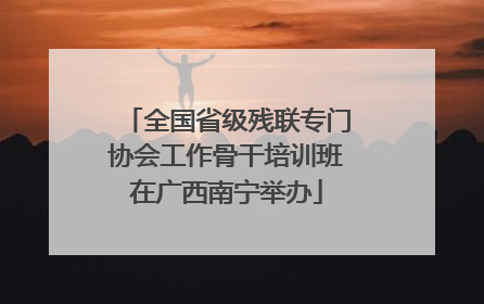 全国省级残联专门协会工作骨干培训班在广西南宁举办