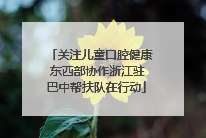 关注儿童口腔健康 东西部协作浙江驻巴中帮扶队在行动