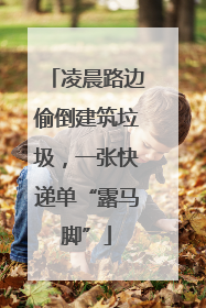 凌晨路边偷倒建筑垃圾，一张快递单“露马脚”