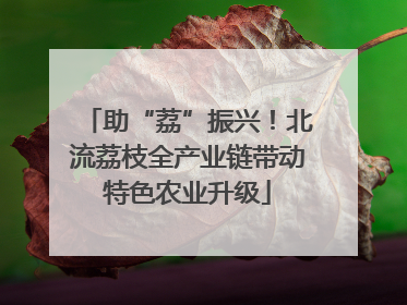 助“荔”振兴！北流荔枝全产业链带动特色农业升级