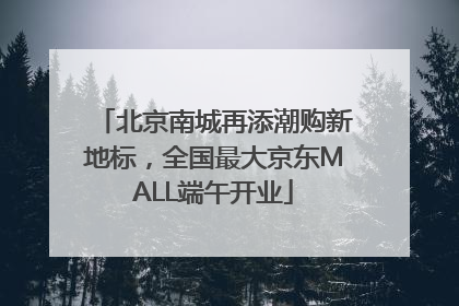 北京南城再添潮购新地标，全国最大京东MALL端午开业