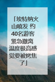 埃特纳火山喷发 约40名游客紧急撤离 温度极高感觉要被烤焦了