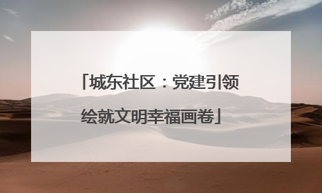 城东社区：党建引领绘就文明幸福画卷