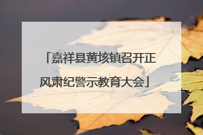 嘉祥县黄垓镇召开正风肃纪警示教育大会