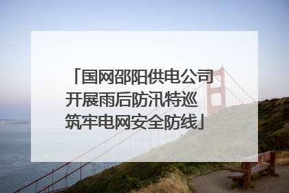 国网邵阳供电公司开展雨后防汛特巡 筑牢电网安全防线