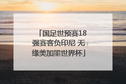 国足世预赛18强赛客负印尼 无缘美加墨世界杯