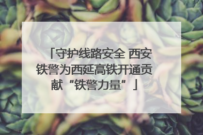 守护线路安全 西安铁警为西延高铁开通贡献“铁警力量”