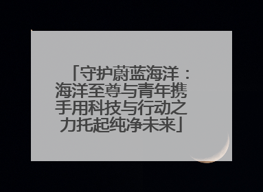 守护蔚蓝海洋：海洋至尊与青年携手用科技与行动之力托起纯净未来