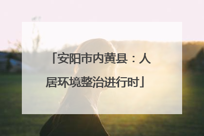 安阳市内黄县：人居环境整治进行时