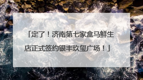 定了！济南第七家盒马鲜生店正式签约银丰玖玺广场！