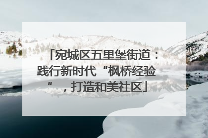 宛城区五里堡街道：践行新时代“枫桥经验”，打造和美社区