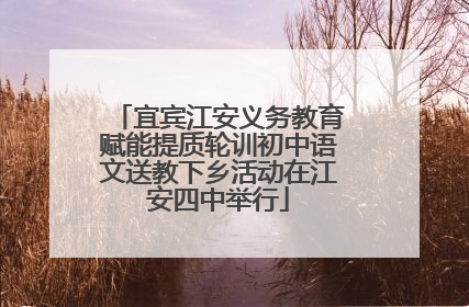 宜宾江安义务教育赋能提质轮训初中语文送教下乡活动在江安四中举行