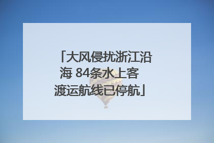 大风侵扰浙江沿海 84条水上客渡运航线已停航