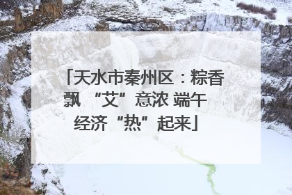 天水市秦州区：粽香飘 “艾”意浓 端午经济“热”起来