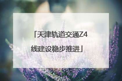 天津轨道交通Z4线建设稳步推进
