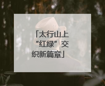 太行山上“红绿”交织新篇章