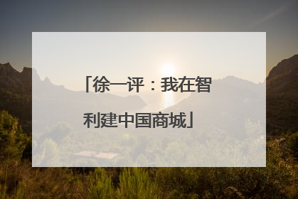 徐一评：我在智利建中国商城