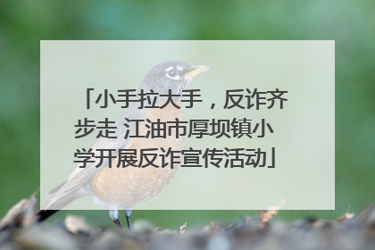 小手拉大手，反诈齐步走 江油市厚坝镇小学开展反诈宣传活动
