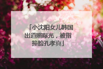 小沈阳女儿韩国出道照曝光，被指撞脸孔孝真