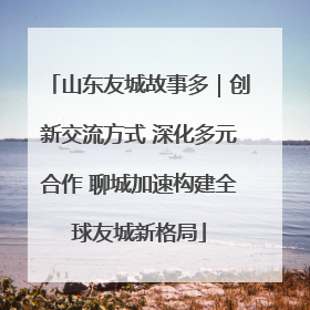 山东友城故事多｜创新交流方式 深化多元合作 聊城加速构建全球友城新格局