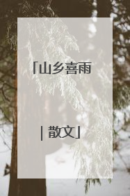 山乡喜雨｜散文