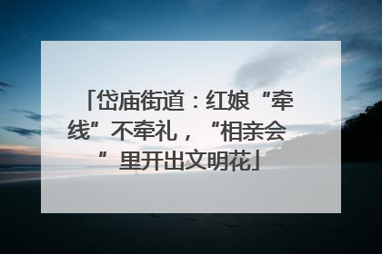 岱庙街道：红娘“牵线”不牵礼，“相亲会”里开出文明花