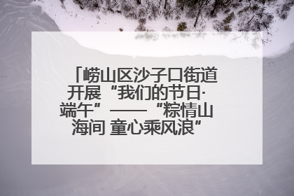 崂山区沙子口街道开展“我们的节日·端午”——“粽情山海间 童心乘风浪”文明实践活动