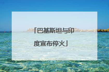 巴基斯坦与印度宣布停火