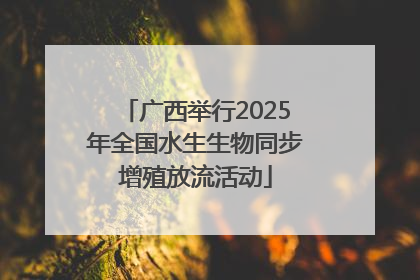 广西举行2025年全国水生生物同步增殖放流活动