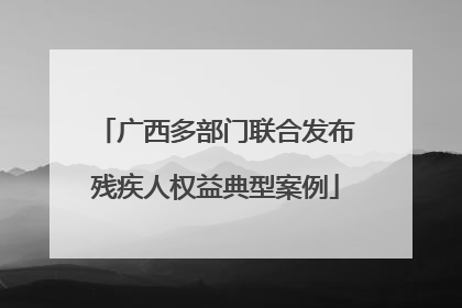 广西多部门联合发布残疾人权益典型案例