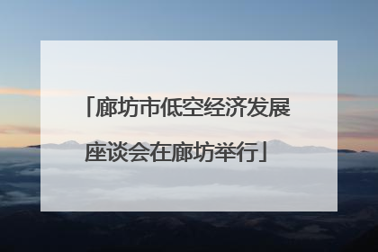 廊坊市低空经济发展座谈会在廊坊举行