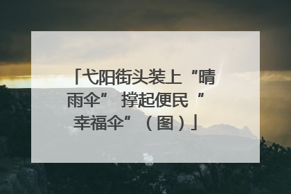 弋阳街头装上“晴雨伞” 撑起便民“幸福伞”（图）