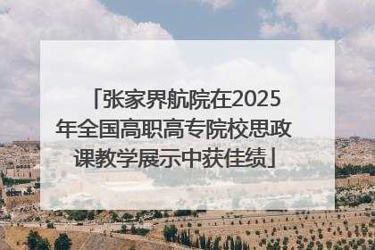 张家界航院在2025年全国高职高专院校思政课教学展示中获佳绩