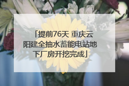 提前76天 重庆云阳建全抽水蓄能电站地下厂房开挖完成
