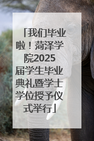 我们毕业啦！菏泽学院2025届学生毕业典礼暨学士学位授予仪式举行