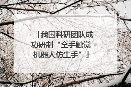 我国科研团队成功研制“全手触觉机器人仿生手”