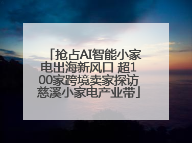 抢占AI智能小家电出海新风口 超100家跨境卖家探访慈溪小家电产业带