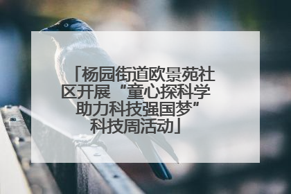杨园街道欧景苑社区开展“童心探科学 助力科技强国梦”科技周活动