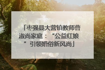 枣强县大营镇教师曹淑尚家庭：“公益红娘”引领婚俗新风尚