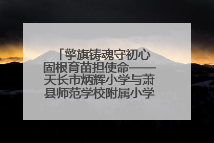 擎旗铸魂守初心 固根育苗担使命——天长市炳辉小学与萧县师范学校附属小学结对共建活动纪实