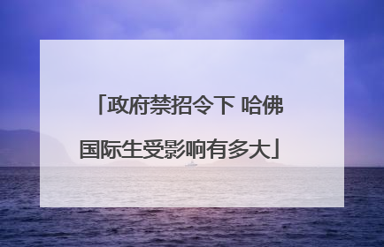 政府禁招令下 哈佛国际生受影响有多大