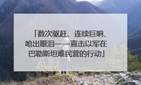 数次驱赶、连续巨响、呛出眼泪——直击以军在巴勒斯坦难民营的行动