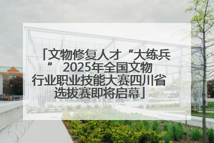 文物修复人才“大练兵” 2025年全国文物行业职业技能大赛四川省选拔赛即将启幕