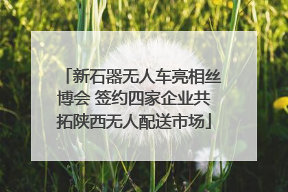 新石器无人车亮相丝博会 签约四家企业共拓陕西无人配送市场