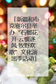 新疆和布克赛尔县举办“石榴花开·云骥逐风·牧野欢歌”文化演出季活动