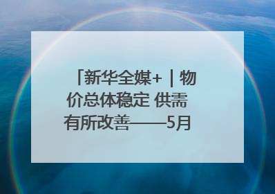 新华全媒+｜物价总体稳定 供需有所改善——5月份物价数据透视